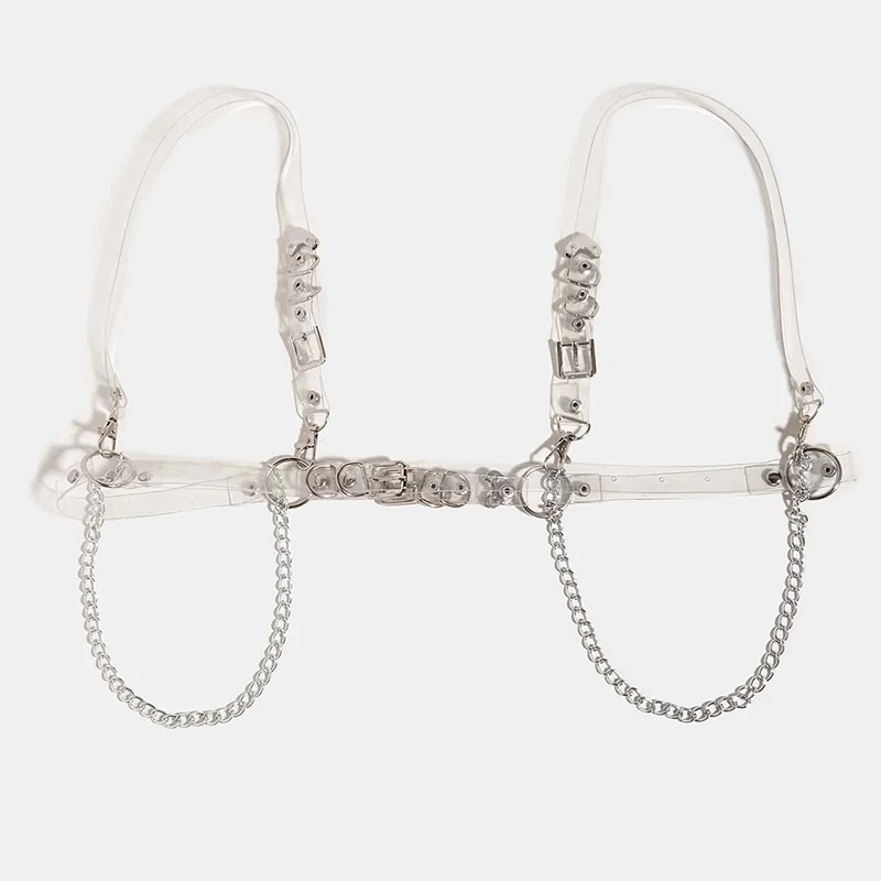 Модный пластиковый прозрачный ремень из ПВХ, мягкие прозрачные ремни, женский ремень из ПВХ, ремни с боковой цепью