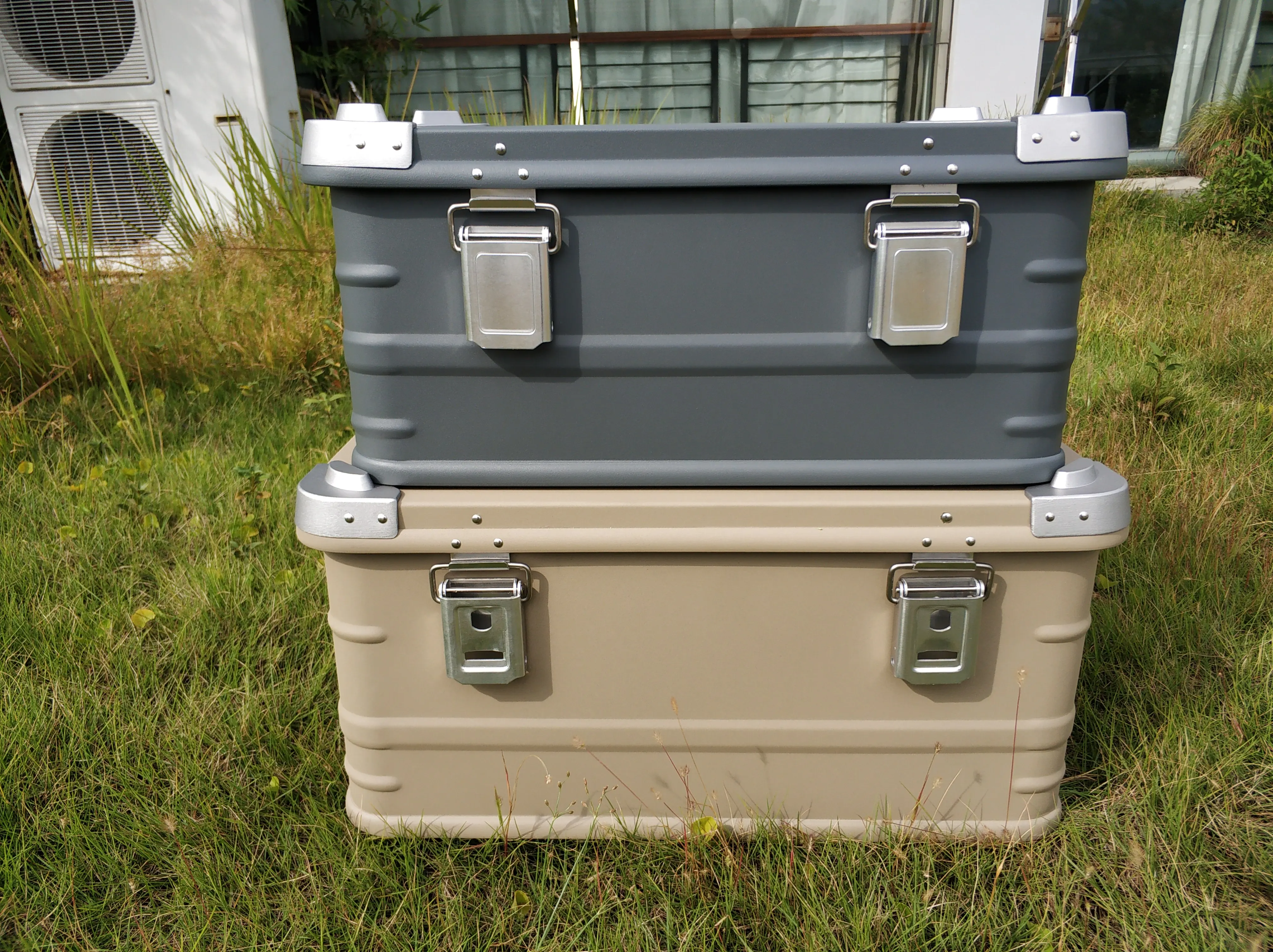 1.5mm camping outdoors army green painting aluminum storage box