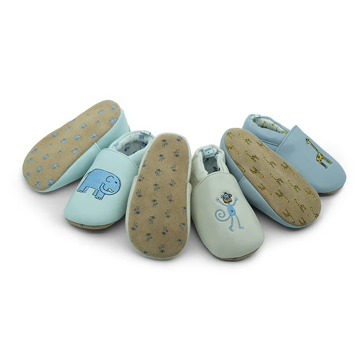 
Manufacturer Soft Newborn Girl Crib Animal Embroidery Real Leather Baby Casual Shoes 