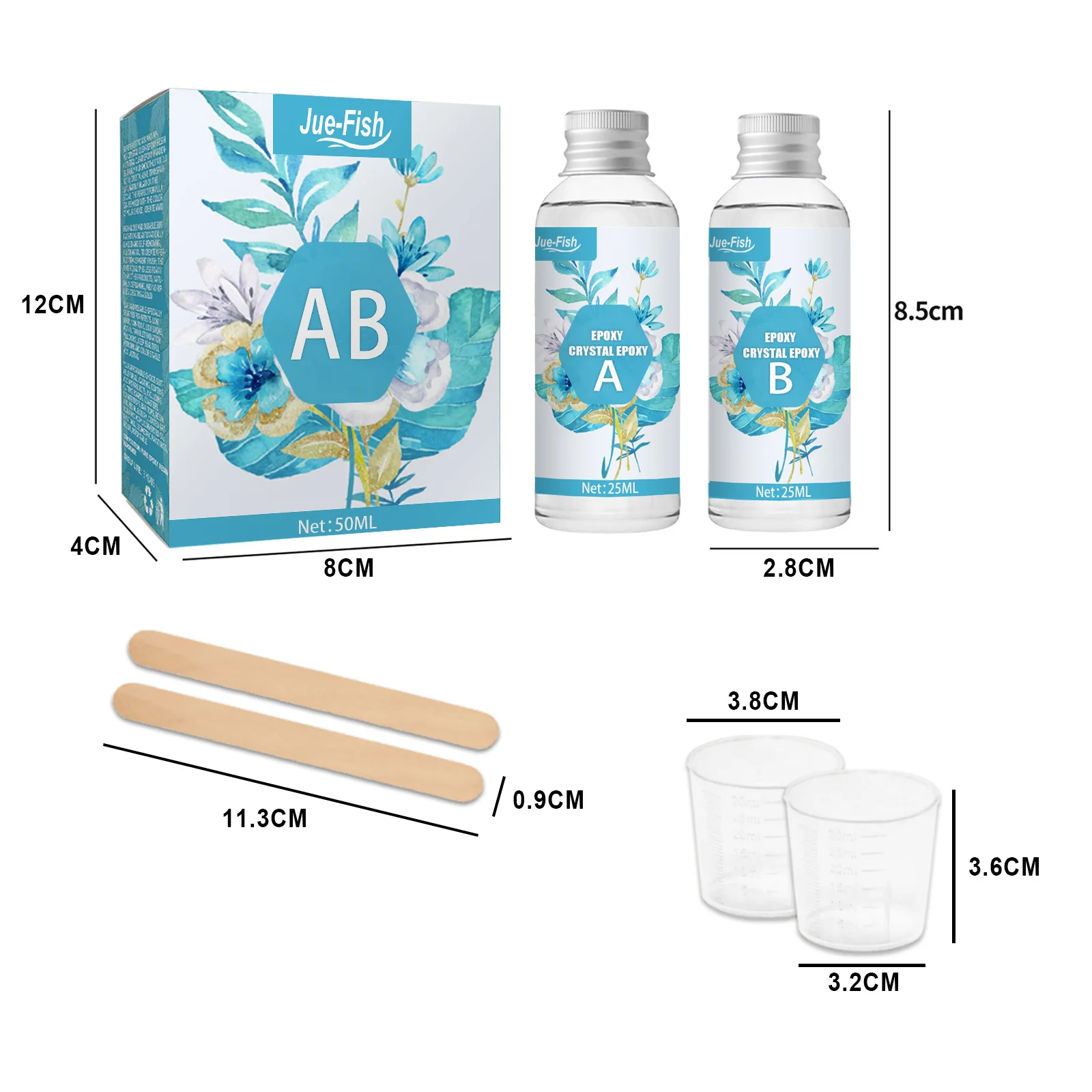Jue-fish OEM & ODM Оптовая эпоксидная смола превосходная прозрачная смола эпоксидная смола простой в использовании комплект эпоксидной смолы