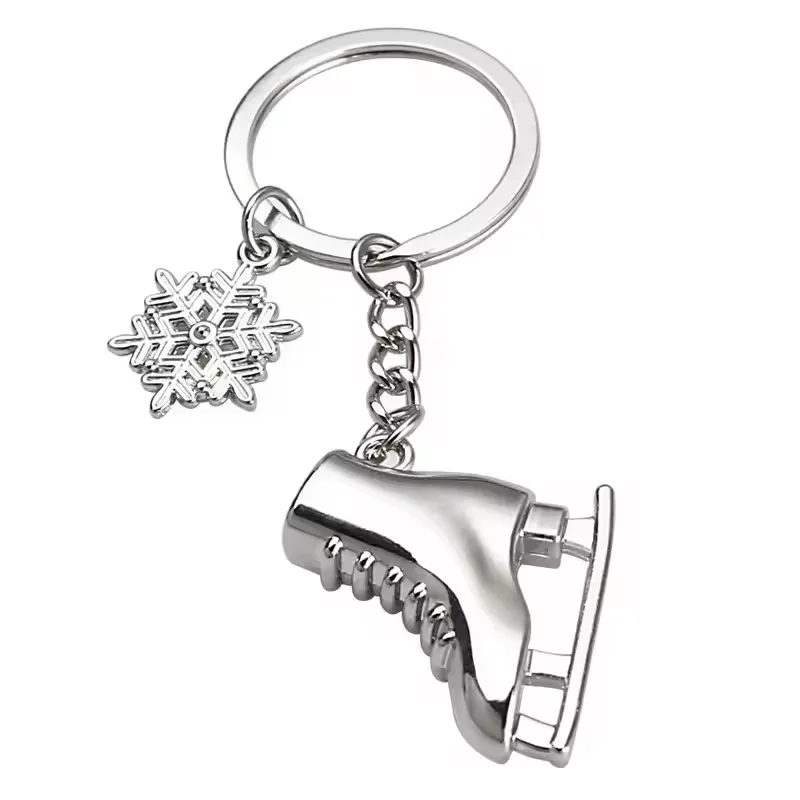 Ice Skating Keyring Skating Shoes Winter Games Souvenir Skate Charm Skater Key Chain for Skate Lover Gift
