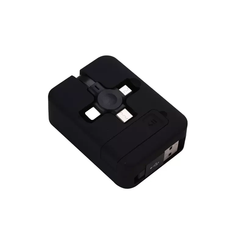 Retractable Flat 3 In 1 Charging Usb Cable 3 in 1 storage retractable cable with phone holder