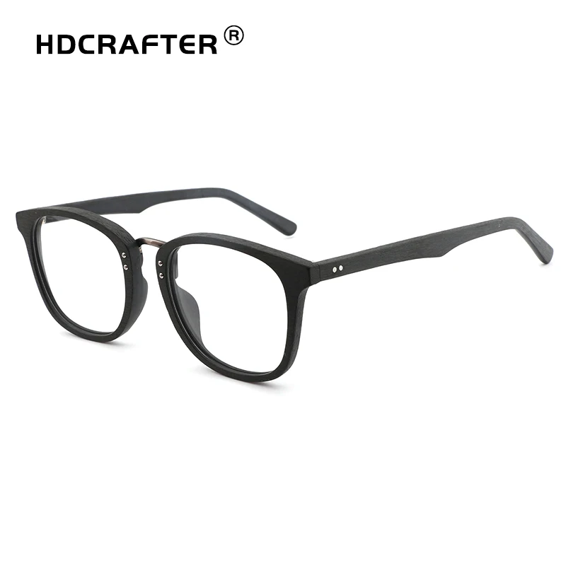HDCRAFTER 2021 ацетатная деревянная оправа для очков ретро литературные новые очки модная плоская