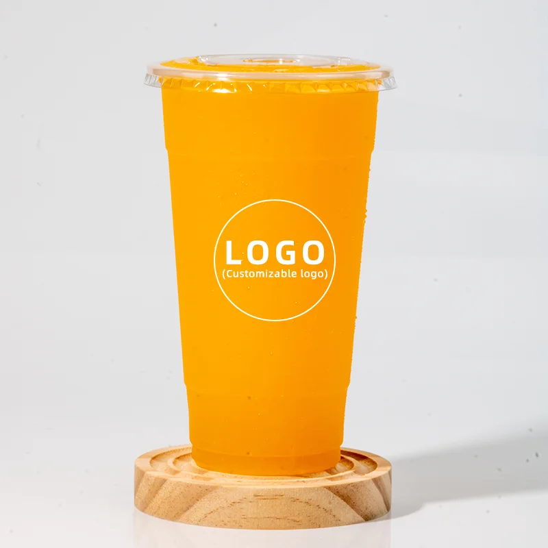 95mm Cup 360ml 500ml Plastic Boba Cup Disposable Milk Bubble Tea PP plastic cups  with Lid Variety