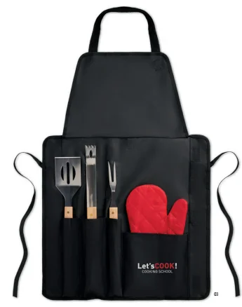 Cheap promotion aprons with 2 x 85 cm waist straps, bar apron with pocket in the front to holds pen or menu