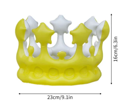 Inflatable Neon Color Crown Balloon for Halloween New Year or Thanksgiving Party Decorations Photo Props or Gifts