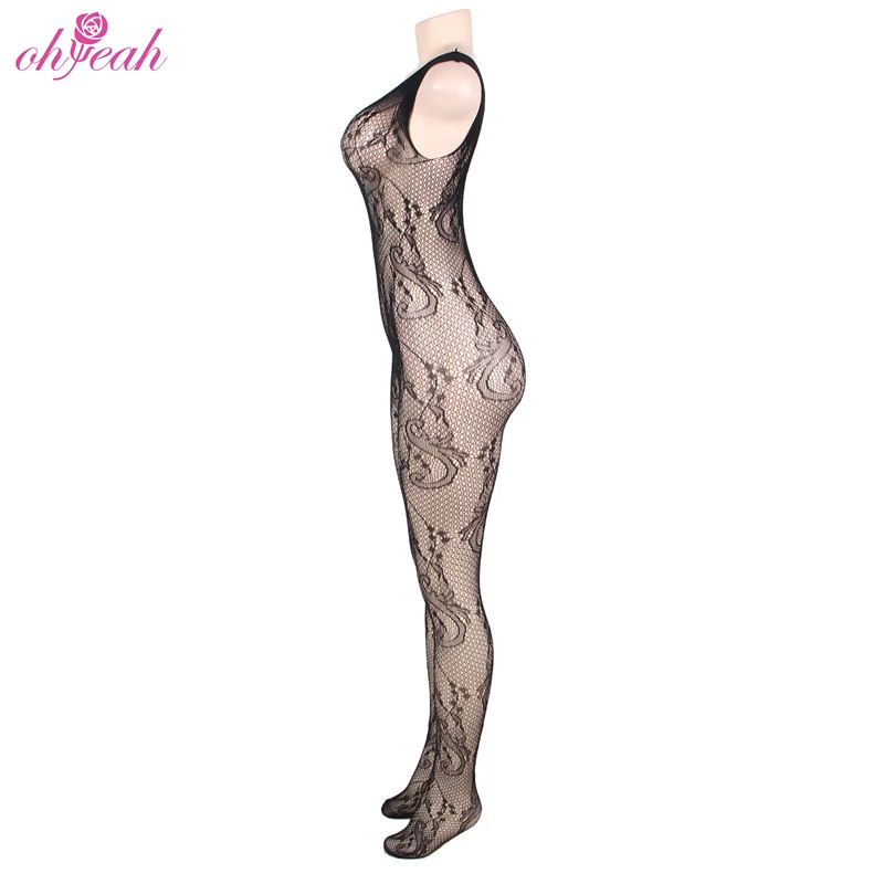 
Wholesale black plus size fat sexy ladies whole full body tights for women 