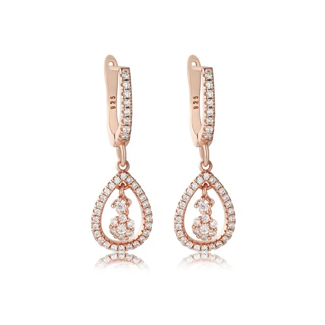 Custom online store shop retail jewelry 925 sterling silver kids Child fashion Gift teardrop Youth girls cute short earrings