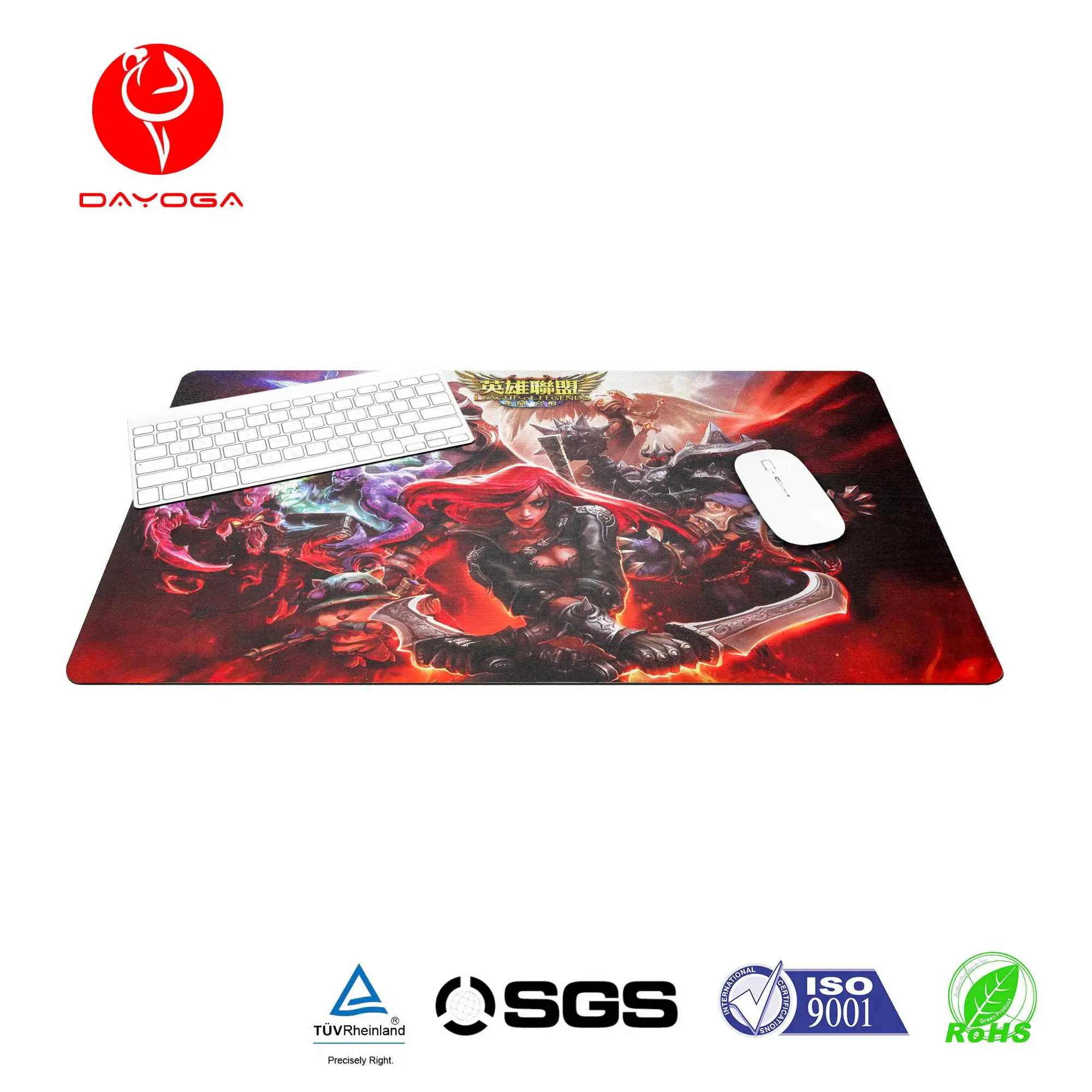 Custom Gaming Mouse Pad Blank Sublimation Gaming Mouse Pads With Stitching Overlocking Big Map Rubber Anime Material Mouse Pad