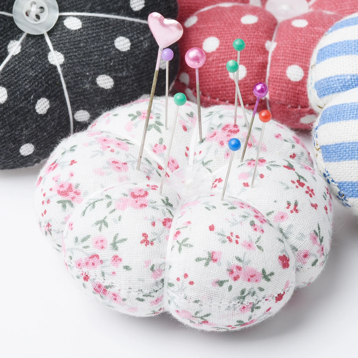 Wearable colorful mixed design sewing pin cushion holder for needlework
