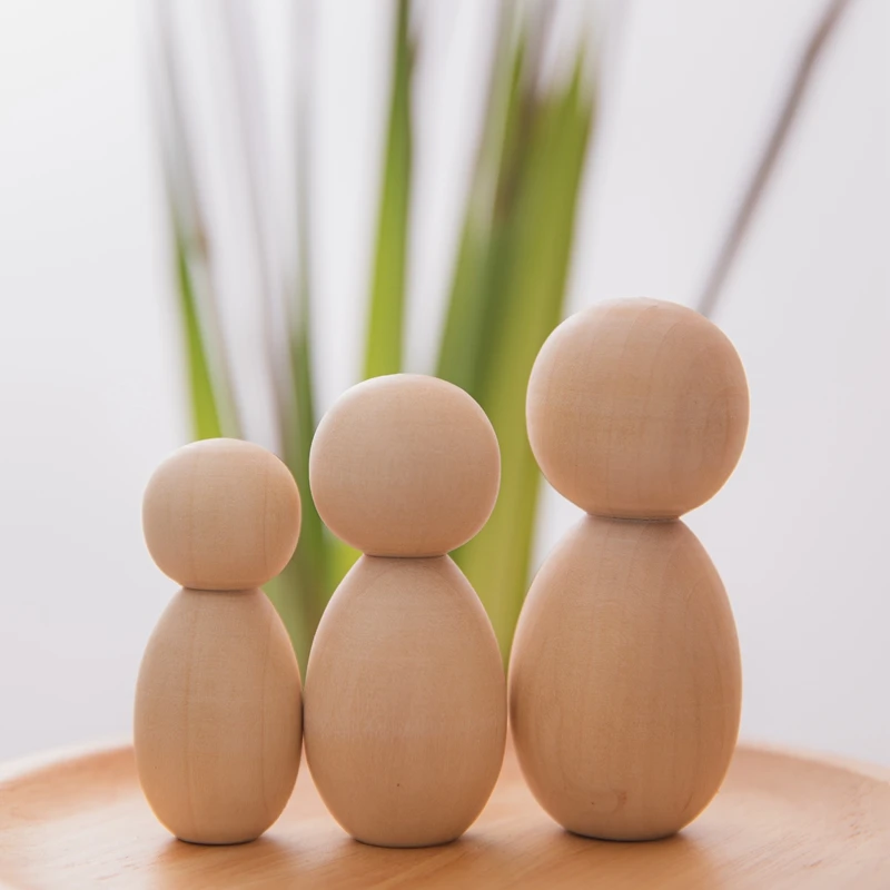 Детская живопись граффити кукла бревен цвет маленькая кукла игрушка оптовая продажа