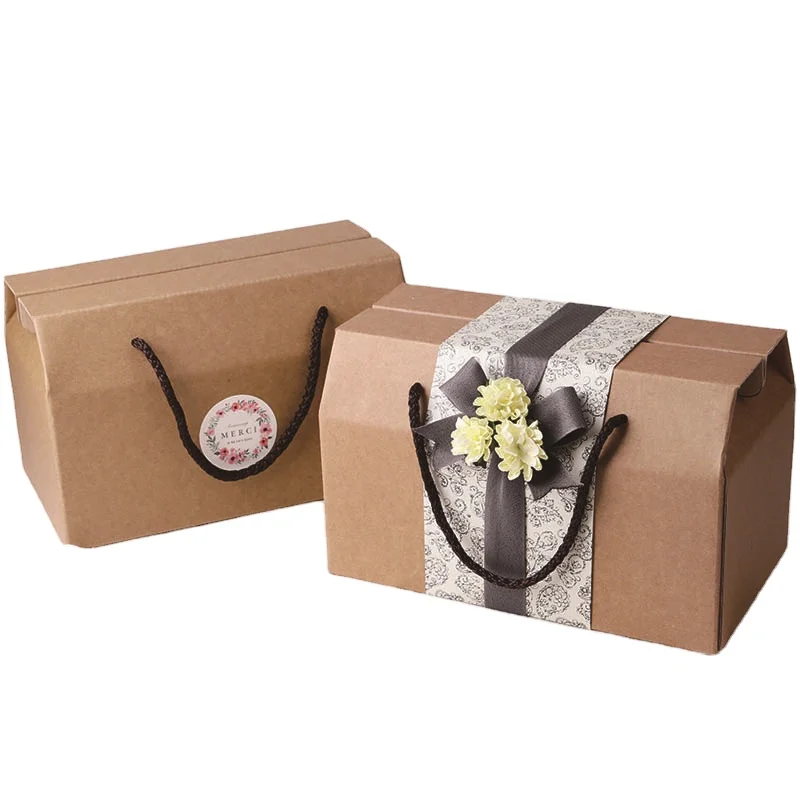 Korean version of corrugated paper candy box gift solid color rice dumpling packing box exquisite paper holiday gift box