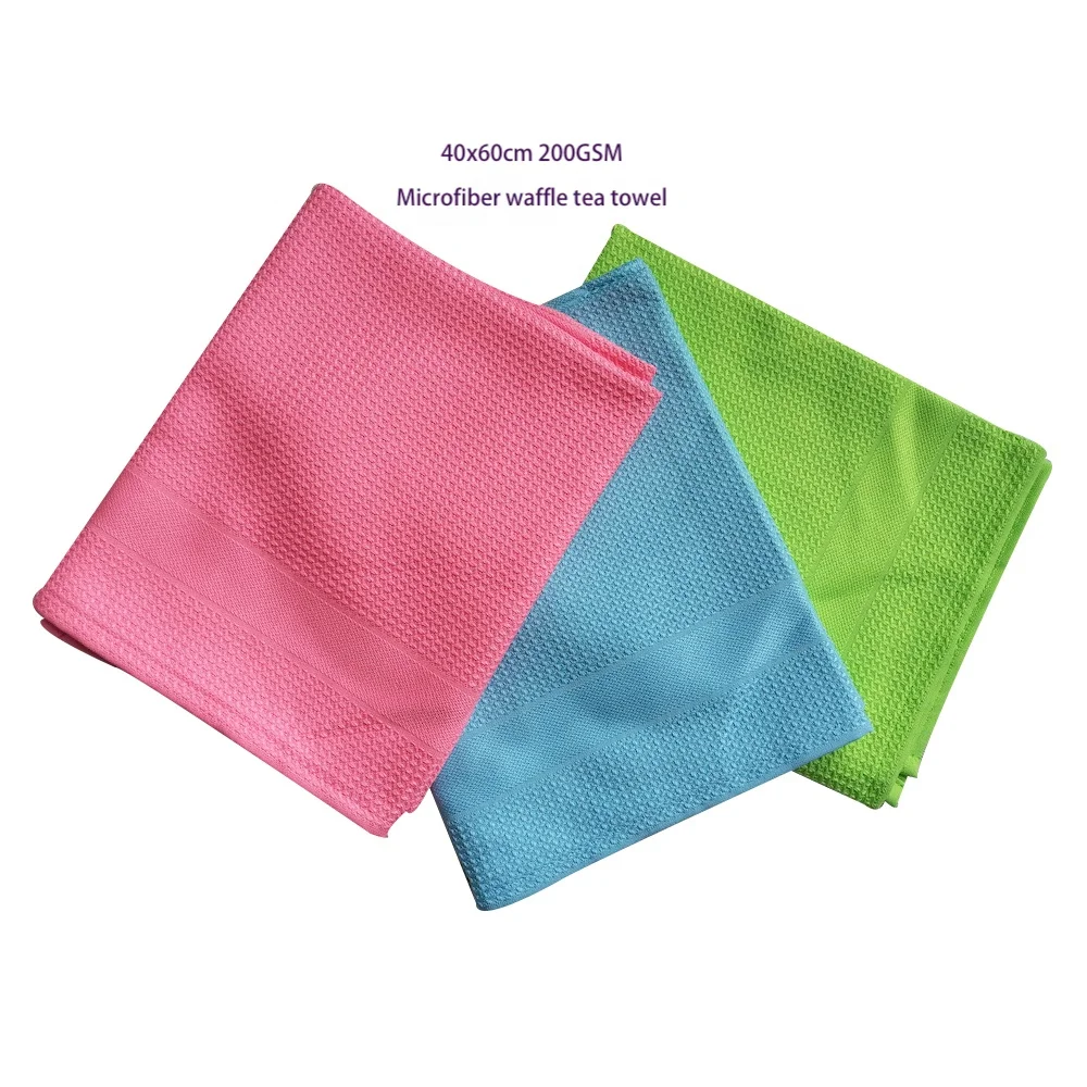 Microfiber Cleaning Cloth Waffle Kitchen Tea Towel