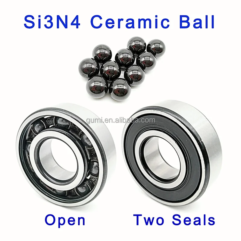 S 627 CE 7x22x7mm Stainless Steel Outer Ring Si3N4 Silicon Nitride Ball Nylon Cage Open Hybrid Ceramic Deep Groove Ball Bearing