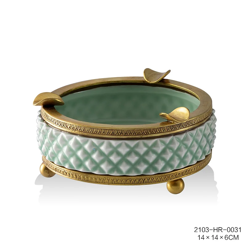 Exquisite household ceramic 2021 Chinese The bird fruit candy dish living room snacks light luxury Afternoon tea snack plate