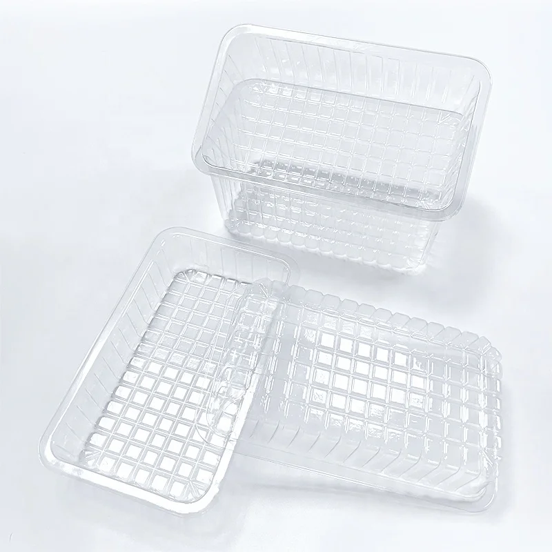 Food-grade PET Film Lid Plastic Box Clear Lettuce, Cabbage, Tomatoes, Peppers and Herbs Clamshell Package Fresh Vegetables