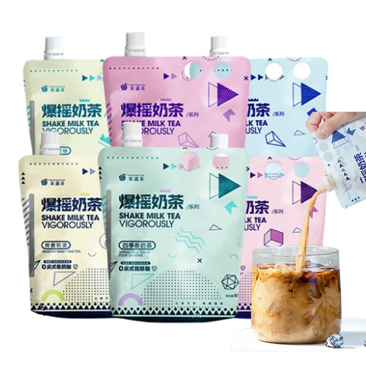 Popular Milk Tea plastic bag for bubble mix lah milk tea powder For Beverage