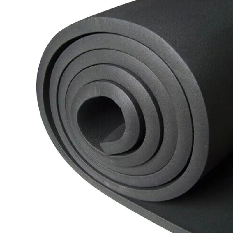 Black Waterproof Natural Fireproof Soundproof 13mm 15mm 19mm 23mm NBR Rubber Foam Sheet