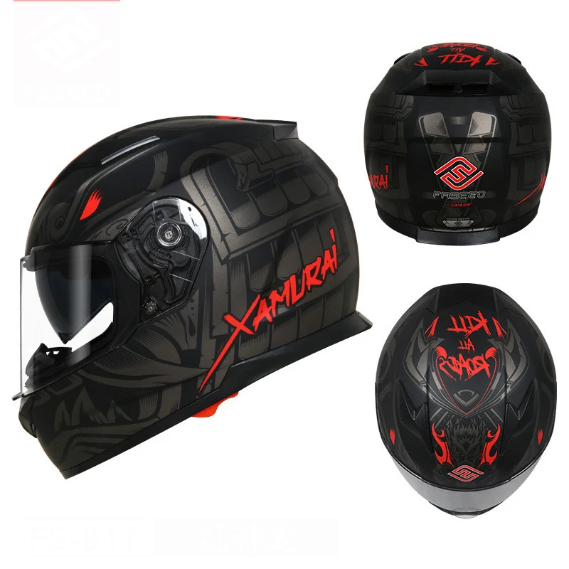 Faseed  High Quality kyt helmet full face Motorcycle ECE Certified Double Visors Men Riding casco de motocicleta certificado