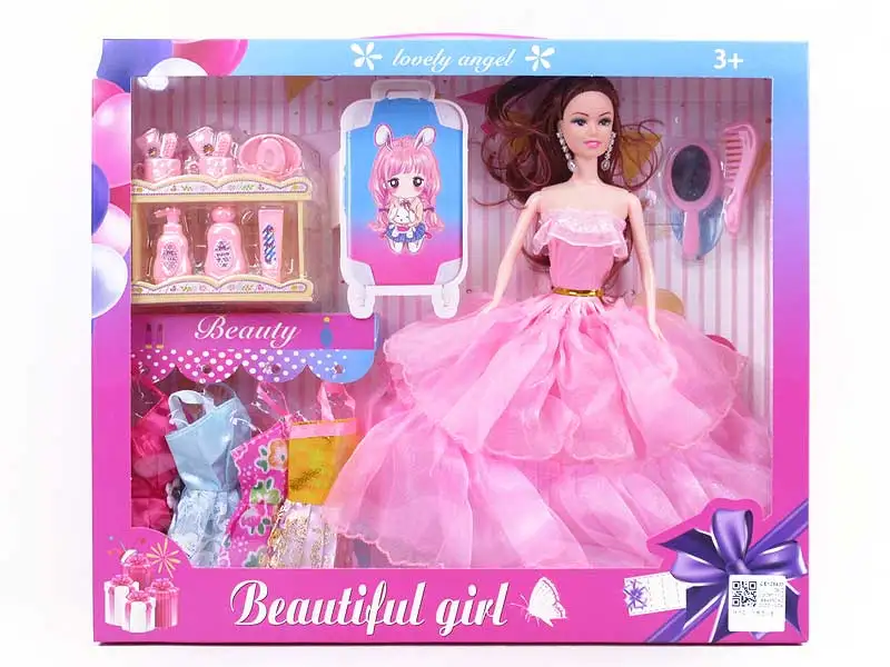 Jinming 2024 New Girl Toy Wardrobe 11inch Baby Doll Toy Set for Kids Gift Mini Fashion Cartoon Dolls Plastic Toys