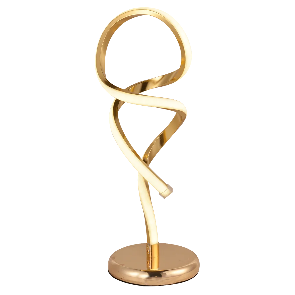 Aluminum Alloy Material Night Light Artistic Curved Shape Led Decorations Table Lamp