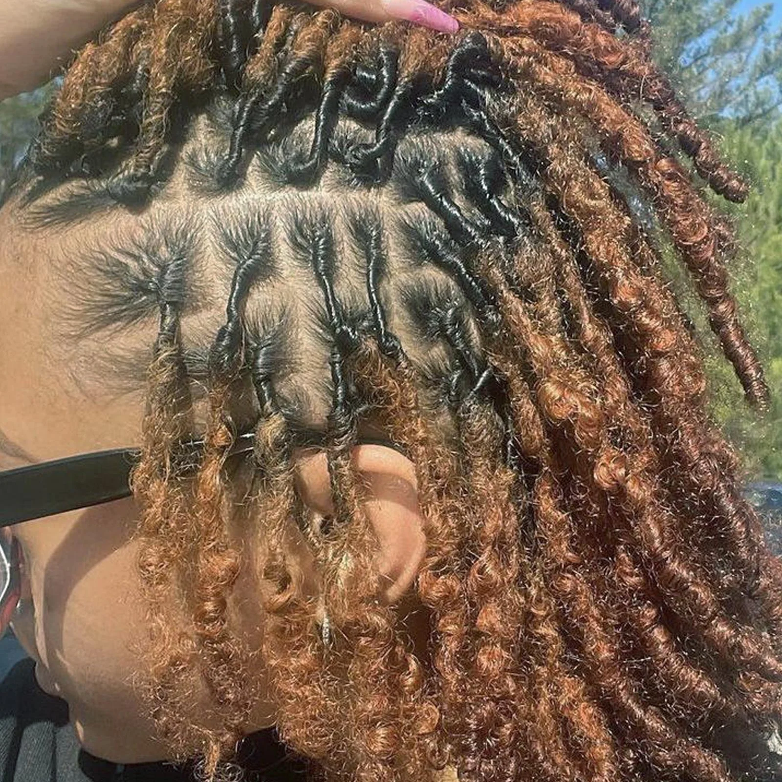 Ombre Double Drawn Human Dreadlocks Extensions 4b 4c Afro Kinky Bulk Braiding Human Loc Extensions Human Hair Bulk