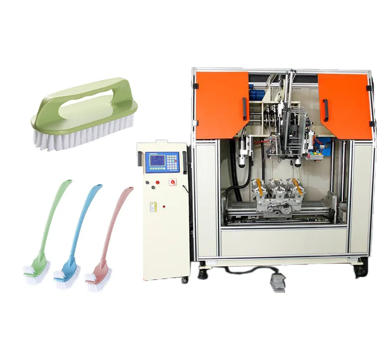 automatic 5 Drilling And 1 Tufting Broom Bru The Production Wooden Toothbrushes Machines 2 Axis Brush Making Machine