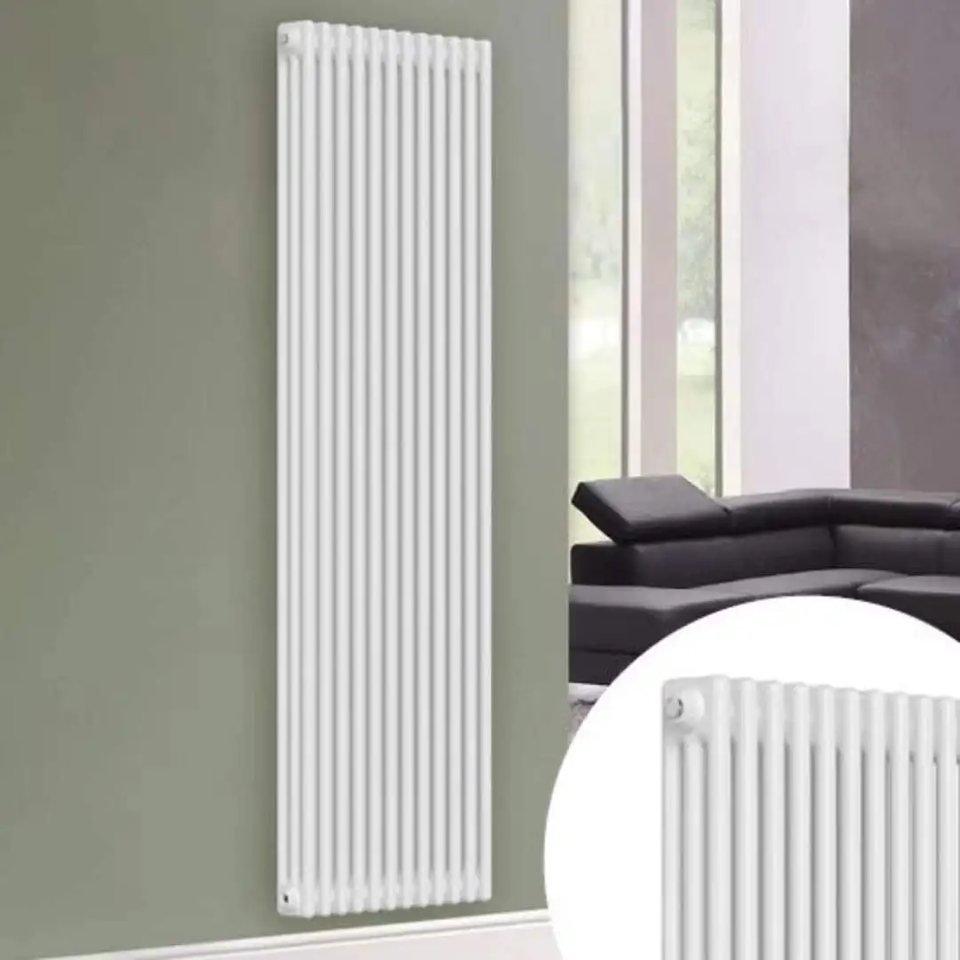 White Vertical Traditional 2 Column Radiator 3 column radiator