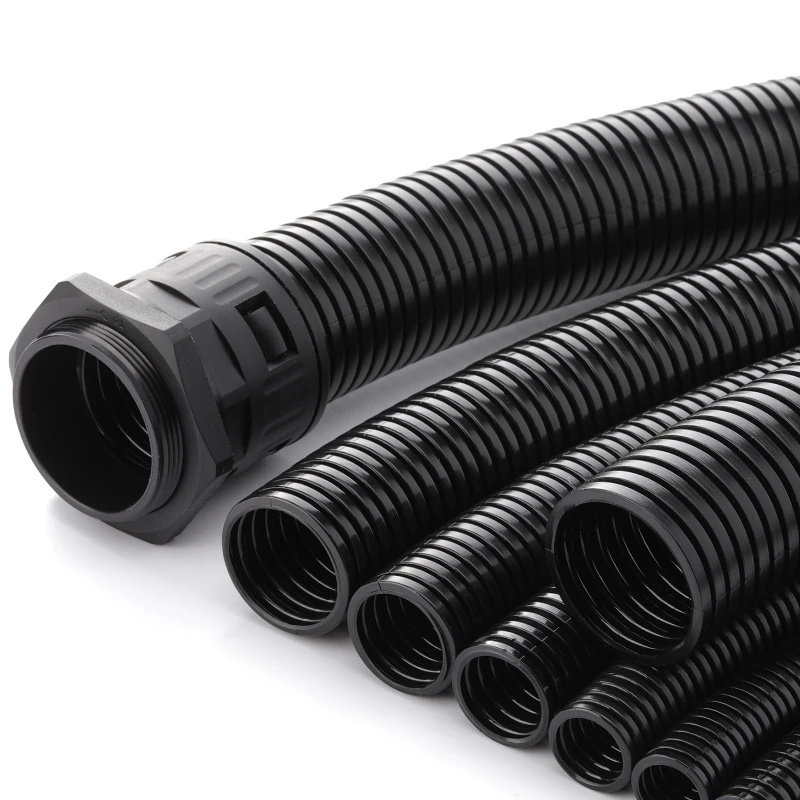 Highly Quality AD10-AD54.5 Black Waterproof Conduit Corrugated Pipe Connector Corrugated hose Connector