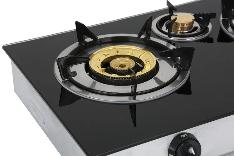 3 Burner Glass Top 130mm Big Burner Gas Stove Lpg GAS Cooker