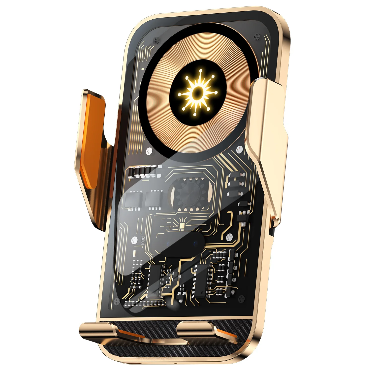 Transparent Car Mount  Punk Style Smart Wireless Car Phone Stand Universal  Mobile Phone Holder for Cars 15w Charging Holder