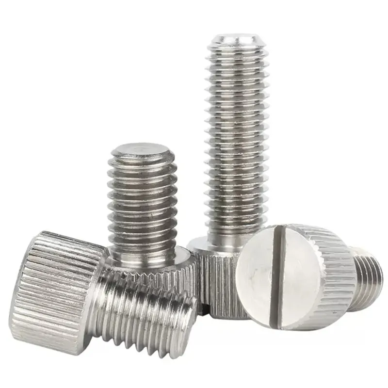 M4 M4*10/12/14/16/20mm M4x10/12/14/16/20mm Nickel Plated Carbon Steel Fast Tighten Bolt Slotted Minus Round Knurled Thumb Screw
