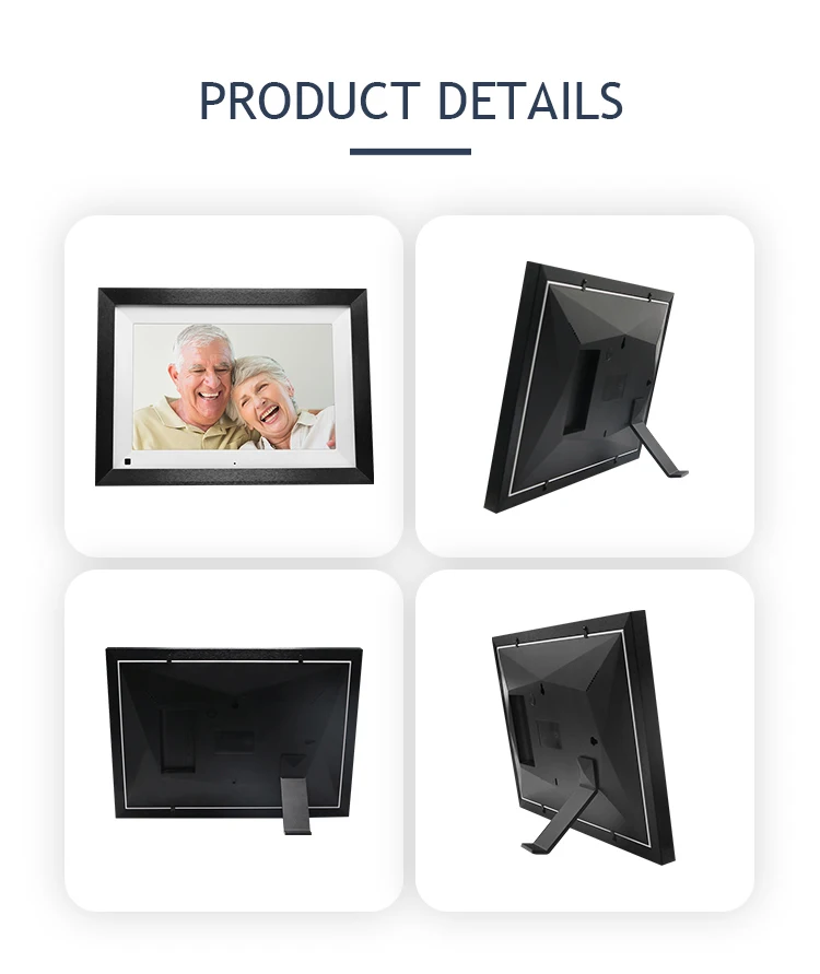 10inch LCD Touch Screen Wooden Frame Jeno Digital Picture Frame WiFi