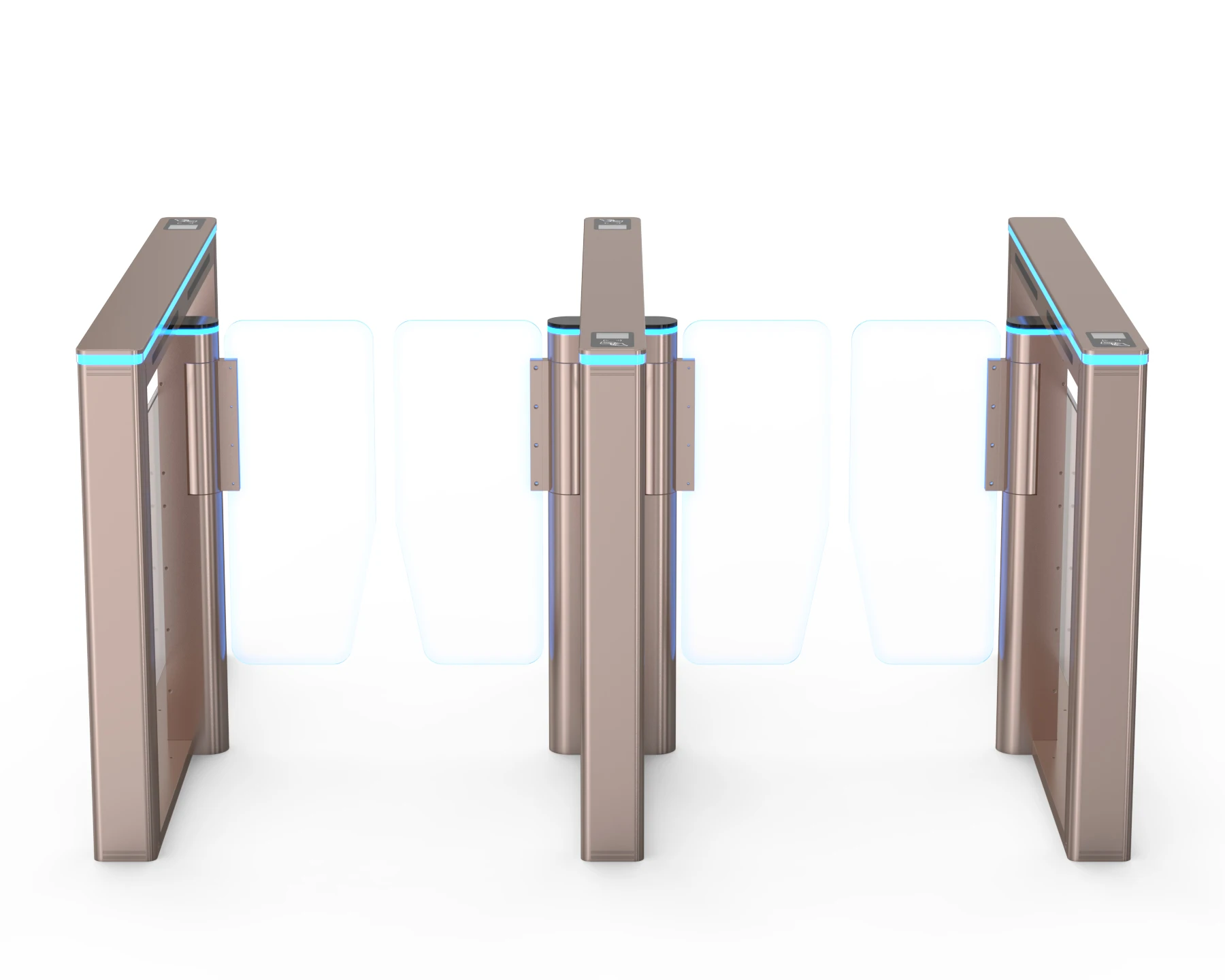 High security RFID face recognition access control swing turnstile barrier gate system for hotels halls