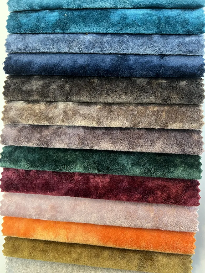 hot crushed holland velvet fabric for sofa couch solo cushion furniture home decoration China Mill direct price