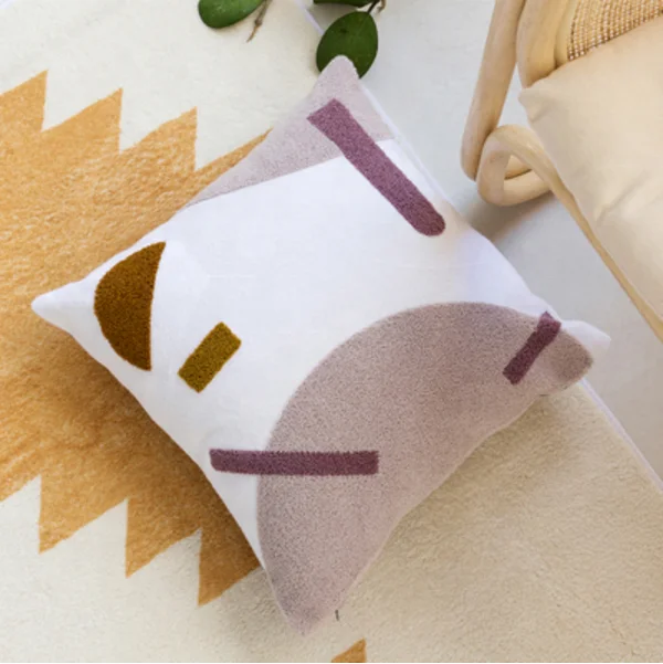 Cheersee colorful cream modern accent pillow cases italian embroidered 60 x 60 cushion covers with hidden zipper