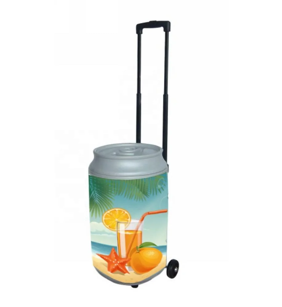 
Plastic custom Beer bucket ice cooler box with wheel and trolley wheels 