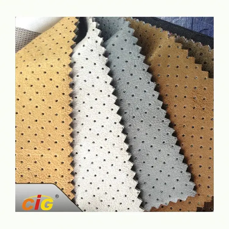 Best Price Stronger Durable perforated suede fabric