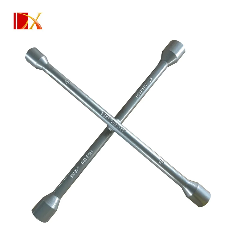 Factory Sell Cheap Sliver Universal Cross Wheel Tire Key Wrench 4 Way,Car Cross Wrench