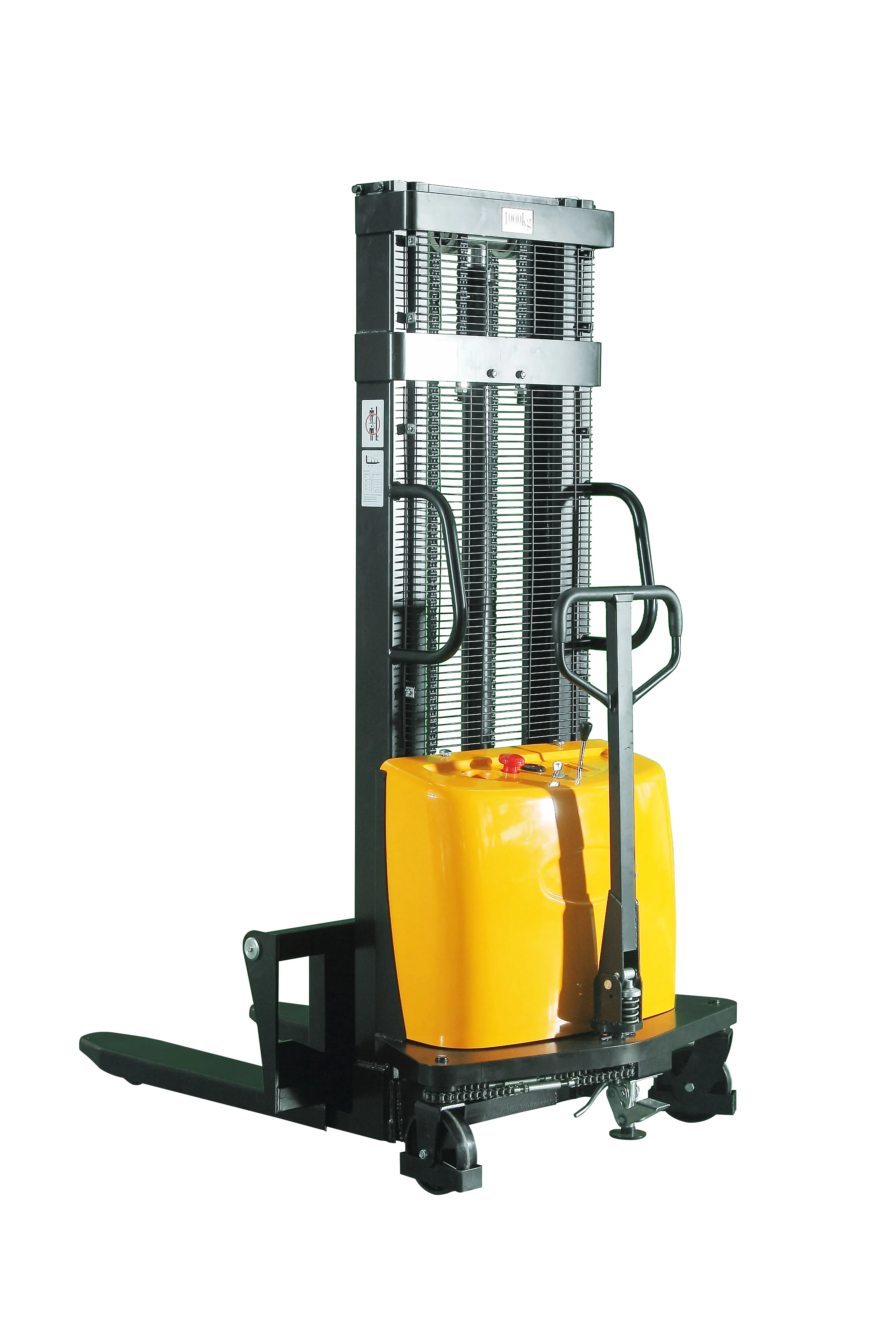 New Hydraulic 1.5 Tons 2.5m Self Load Portable Forklift Semi Electric Stacker