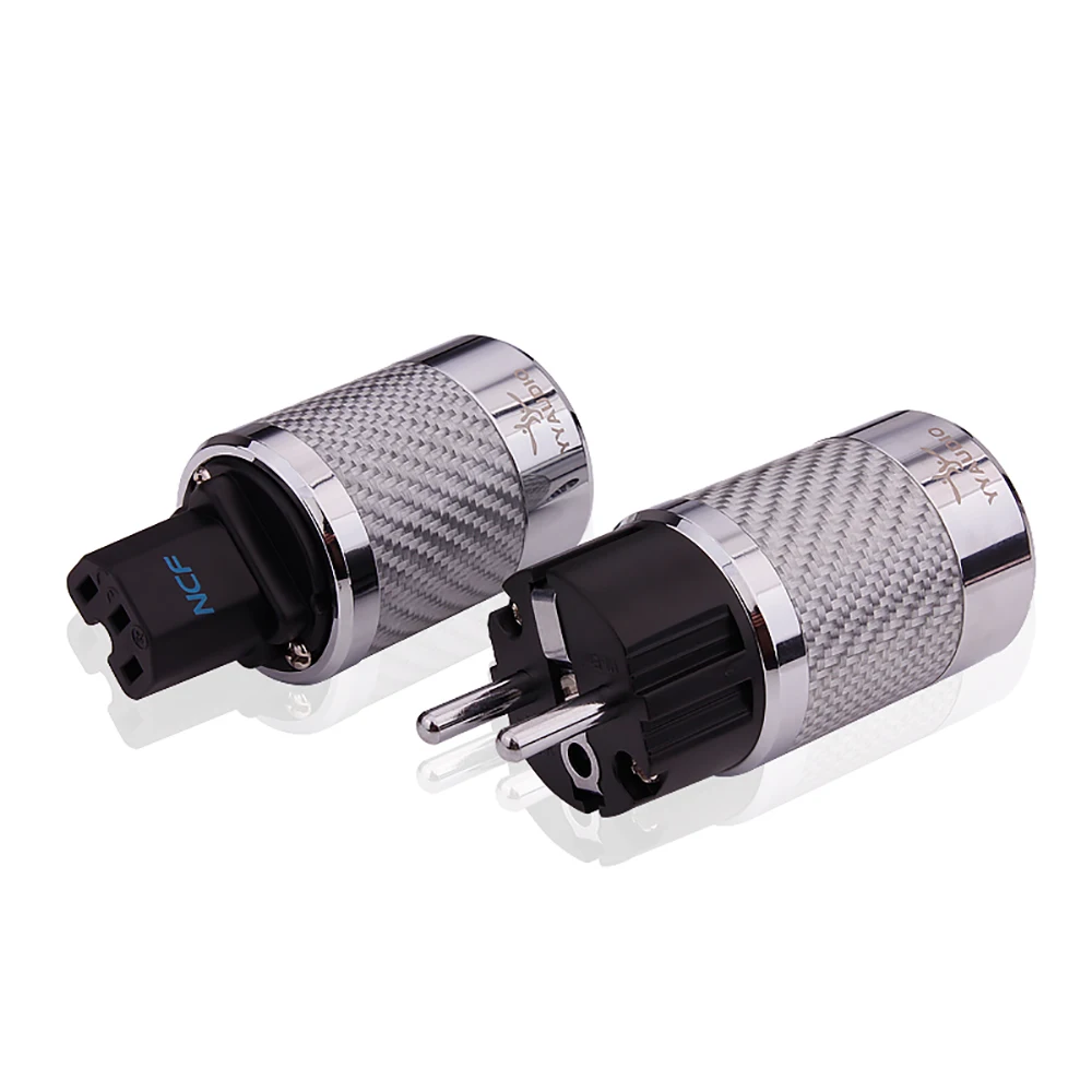 hifi power plug audio Platinum Plated EU Power plug IEC connector  DIY Cable power plug hifi