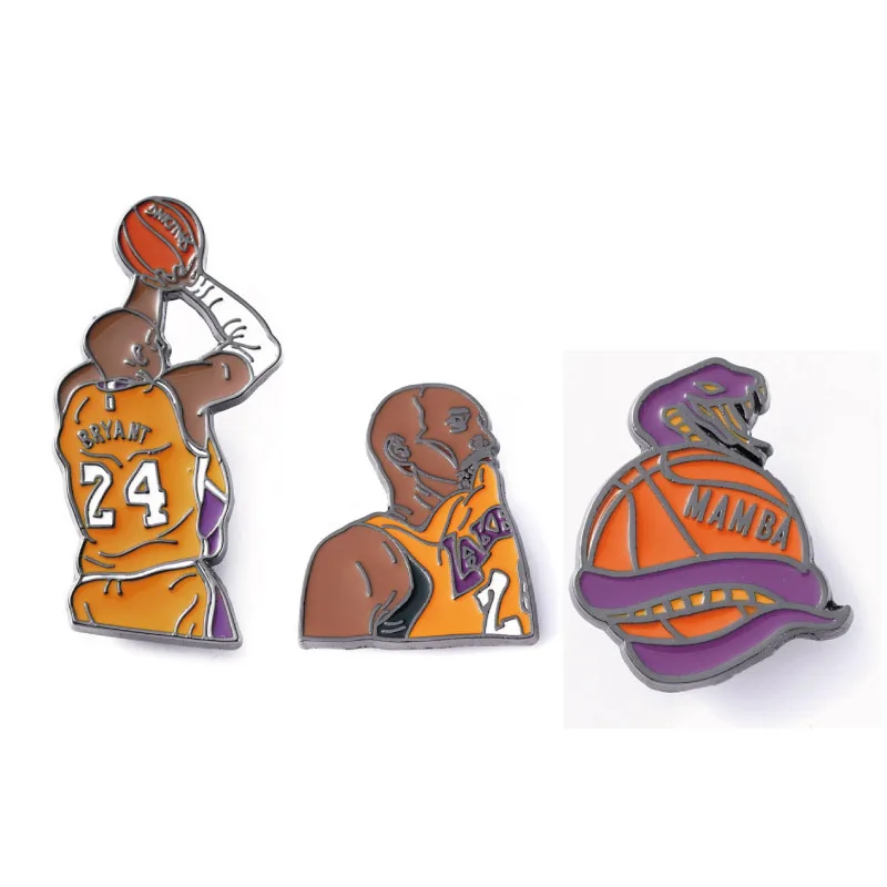 Black Mamba Kobe Enamel Pin Brooch For Bag Clothes Kobe Bryant figures alloy lapel badge pin
