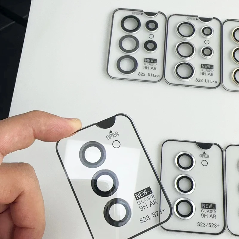 Защитное кольцо для камеры Samsung Galaxy S23 Ultra + стекло объектива S 23 металлический край Быстрая и легкая вставка 2023