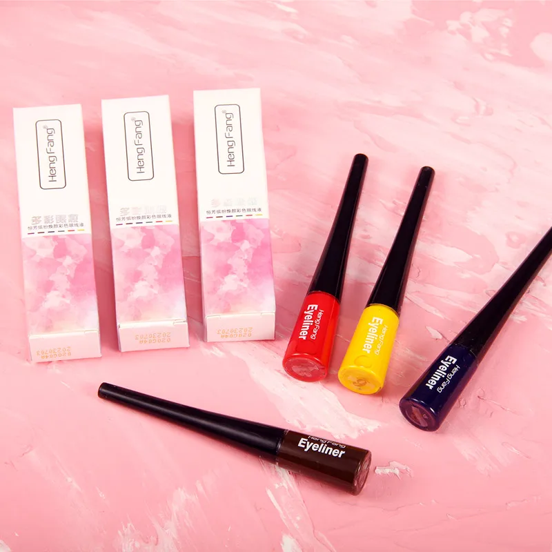 Low MOQ High Quality Longlasting Arabic Eyeliner  Private Label 6 Colors Shimmer Liquid Eyeliner