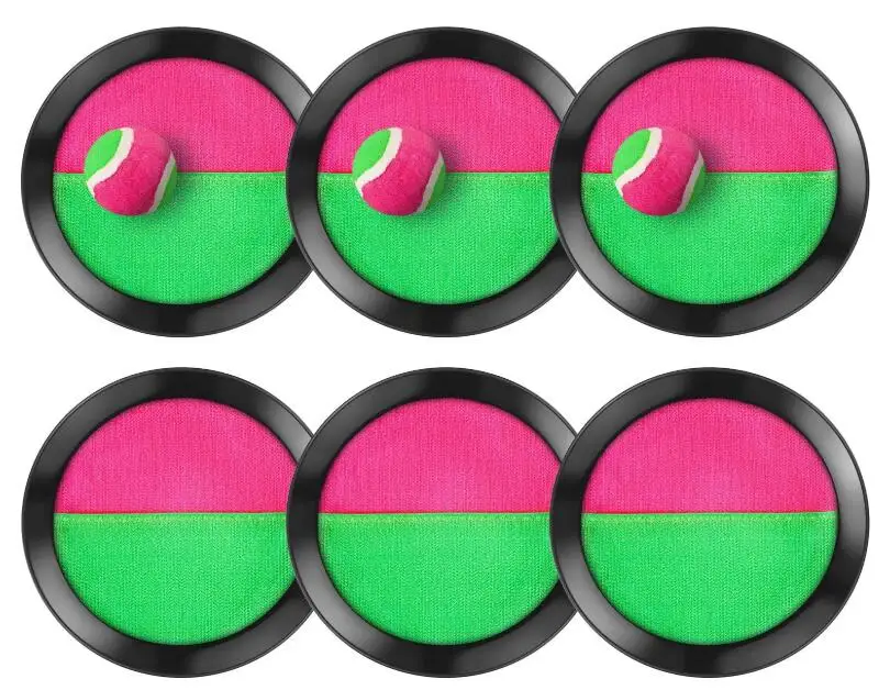 Toss and Catch Ball Game 2 Disc Paddles, 1 Balls - PVC Carry Bag with Stunning Packaging Catch Paddle