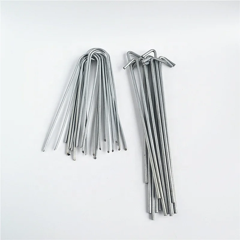 Drip Irrigation Tubing Hold Down 6 inch steel stake sod staple