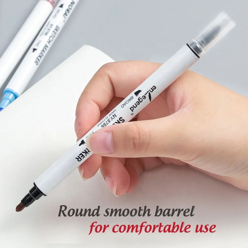 New arrival fluorescent colorful double ended design 12/24/36 colors alcohol based art marker set