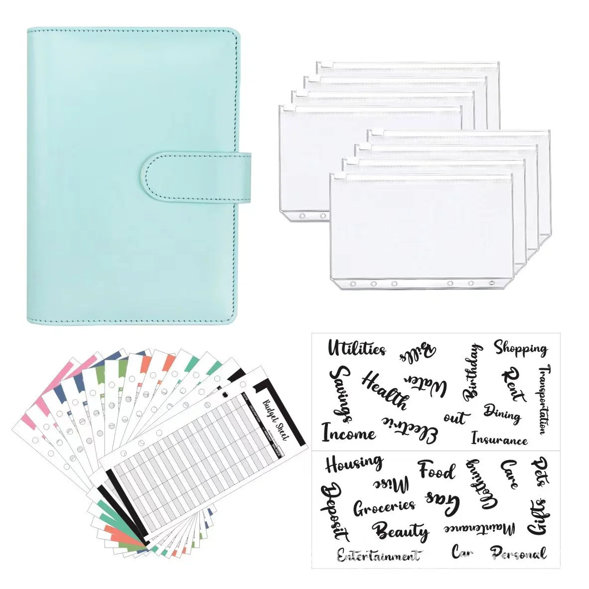 Wholesale A6 Budget Binder Set Cash Envelope Planners With Expense Budget Sheets And Label Sticker