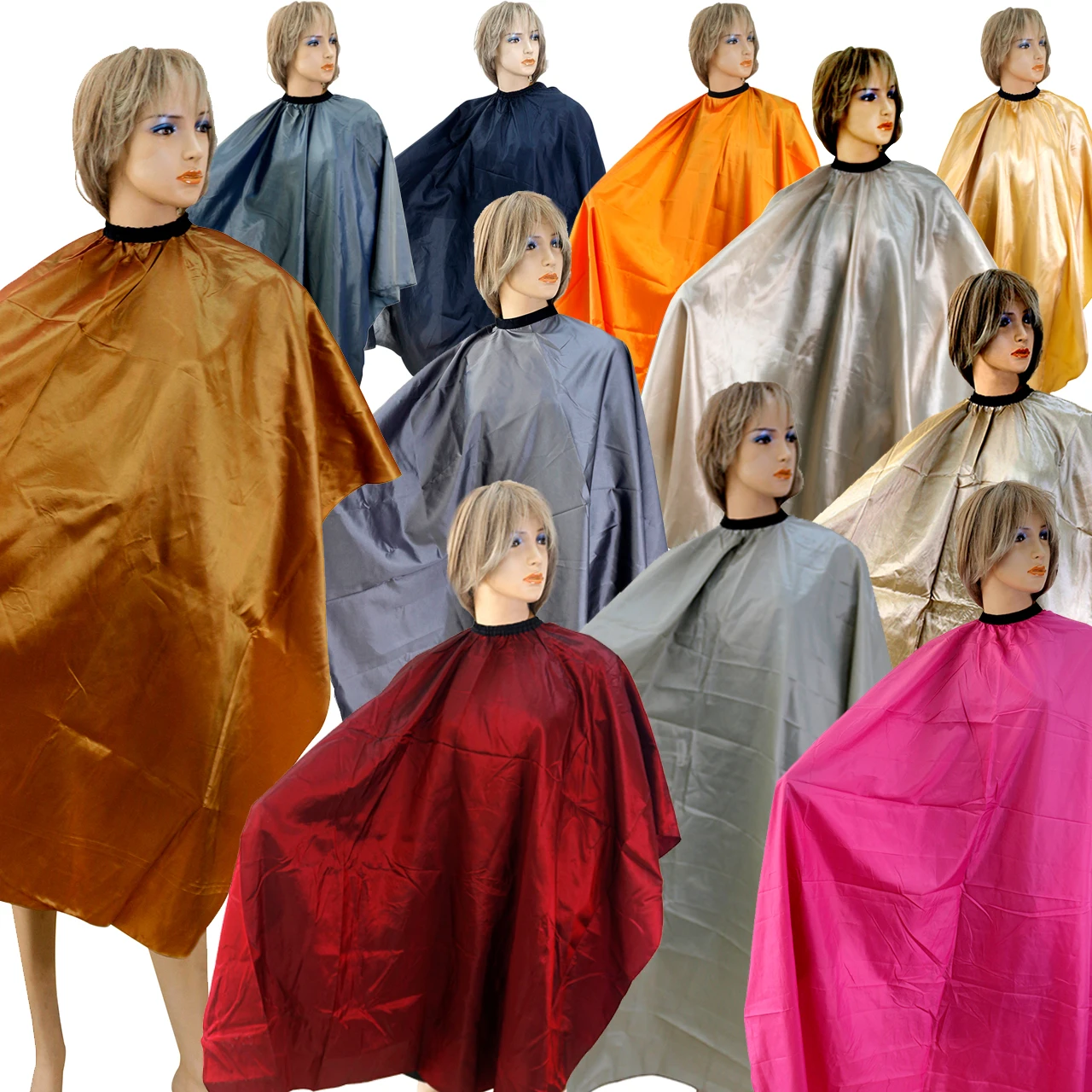 Профессиональная салонная накидка унисекс для стрижки волос регулируемый размер шеи Водонепроницаемая Парикмахерская накидка