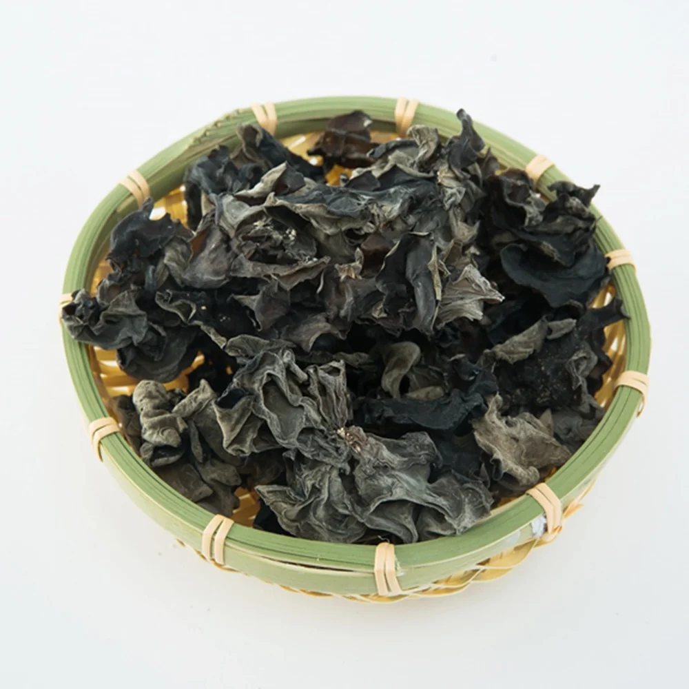 Dried black fungus ear mushroom